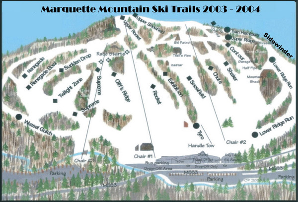 Marquette Mountain Ski Trail Map