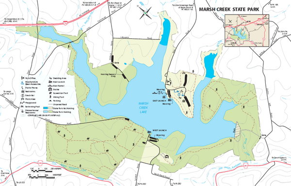 Marsh Creek State Park map
