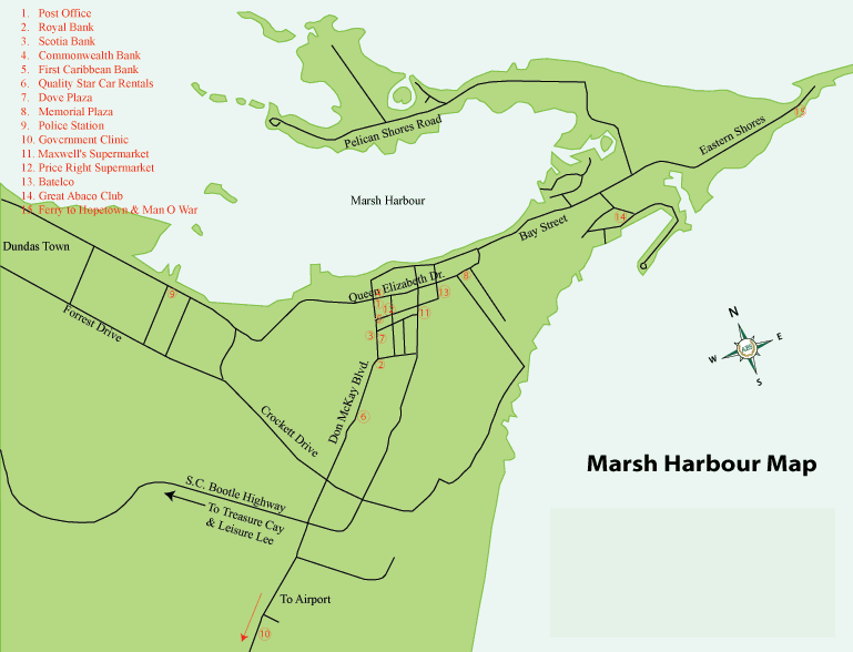 Marsh Harbour Map - Mappery