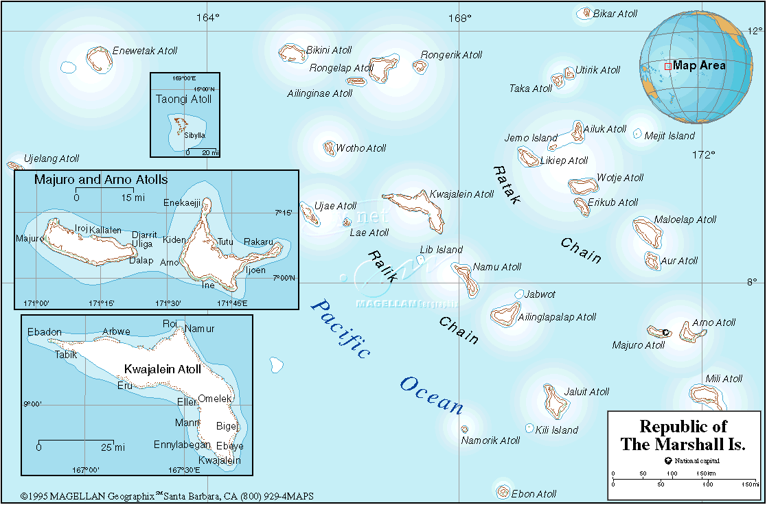 Marshallinseln Geographischen Karte