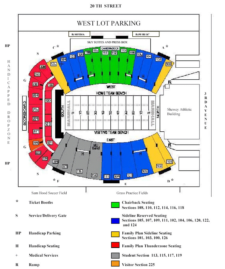 Marshall Stadium Seating Chart