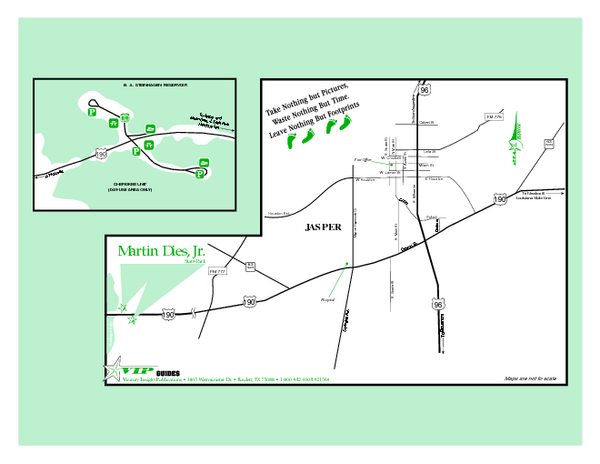 Martin Dies Jr., Texas State Park Map