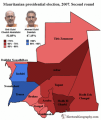 Maruitania Presidential election 2007 Map