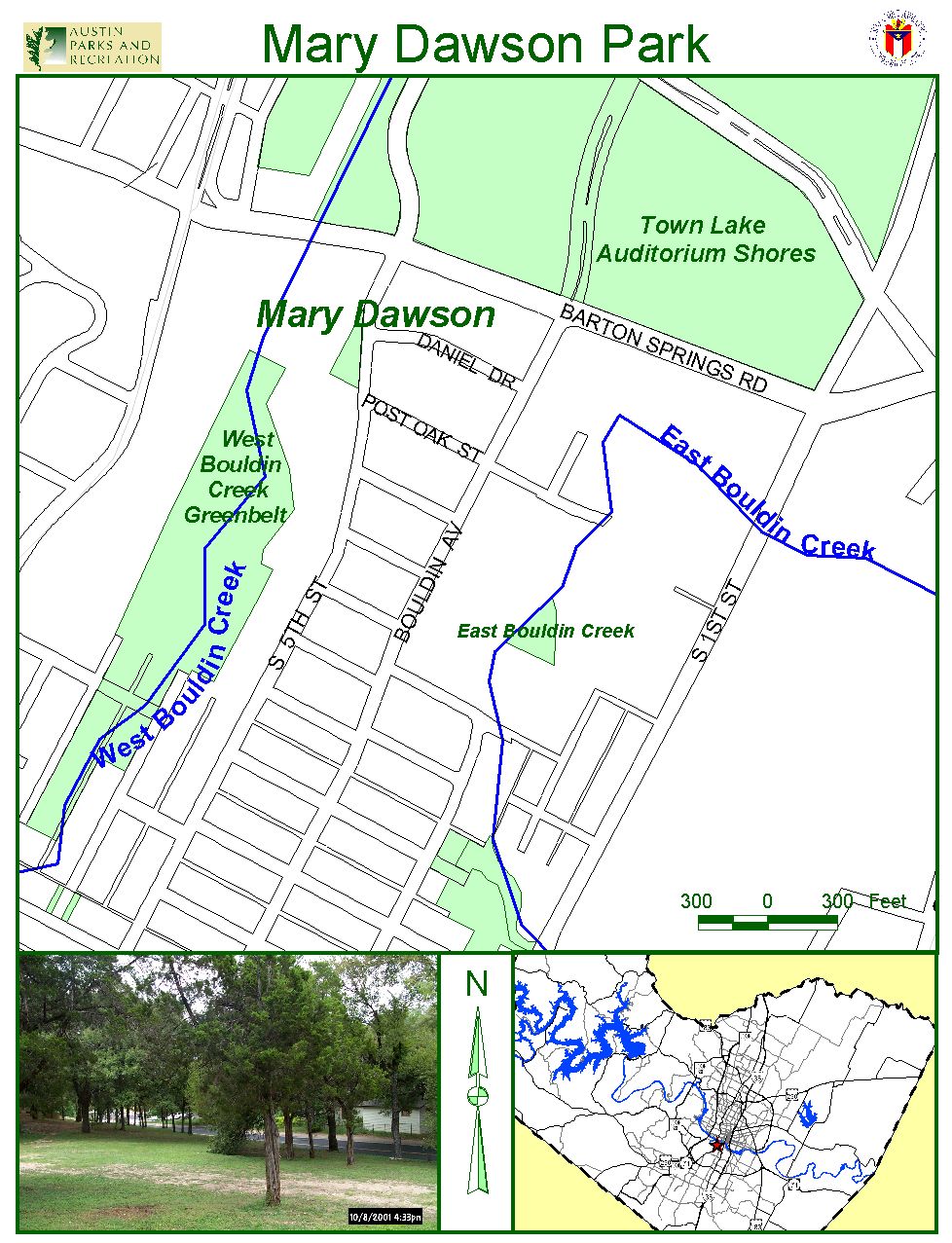 Mary Dawson Park Map 650 Dawson Rd Austin • mappery