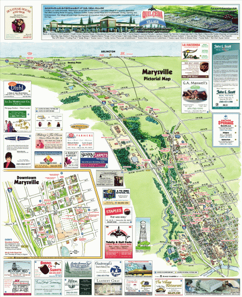 Marysville tourist map