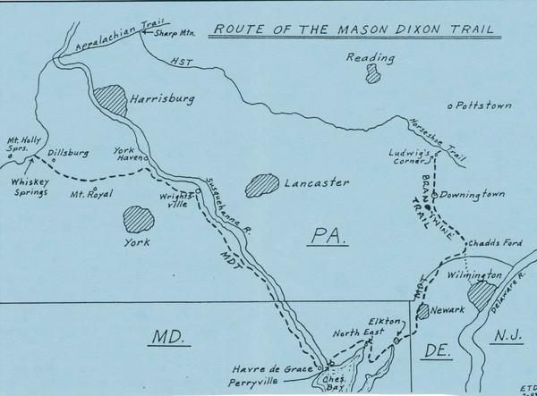 Mason Dixon Trail Map