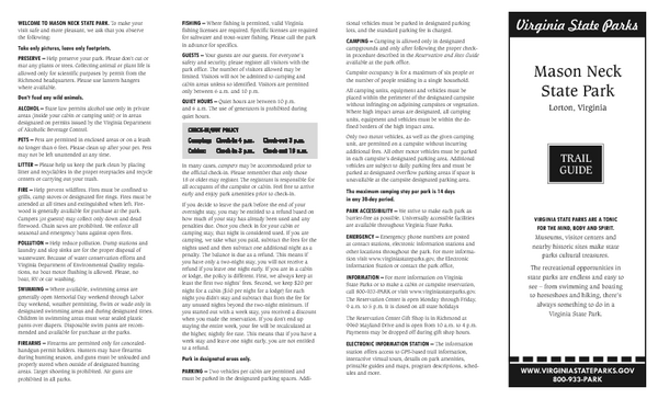 Mason Neck State Park Map