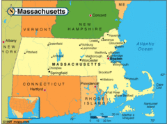 Massachusetts Cities Map