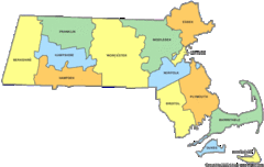 Massachusetts Counties Map Massachusetts Counties Map
