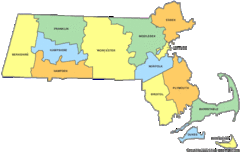 Massachusetts Counties Map