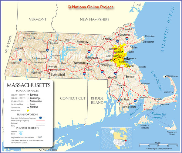 Massachusetts Road Map