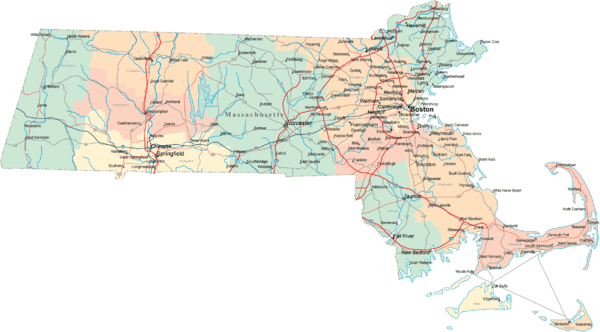 Massachusetts Road Map