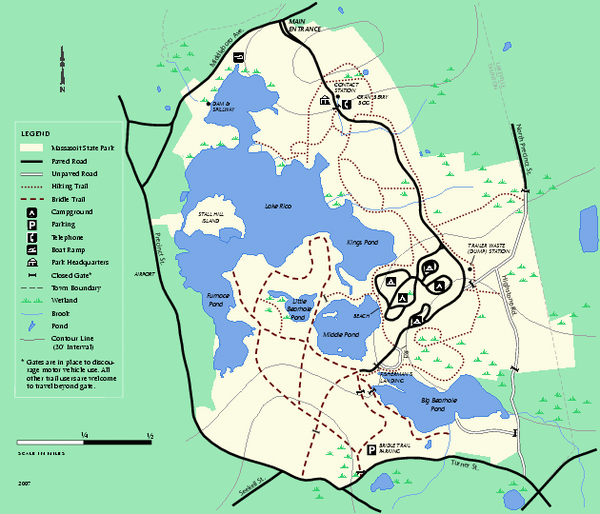 Massasoit State Park trail map