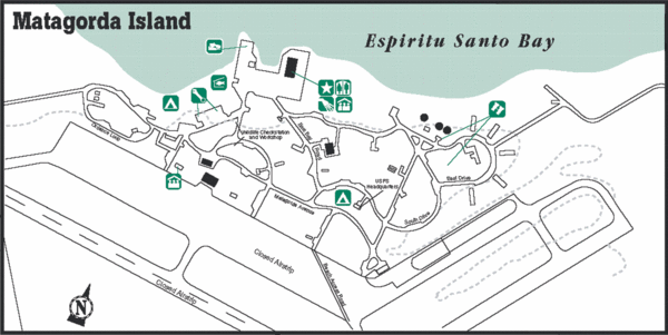 Matagorda Island State Park HQ Map