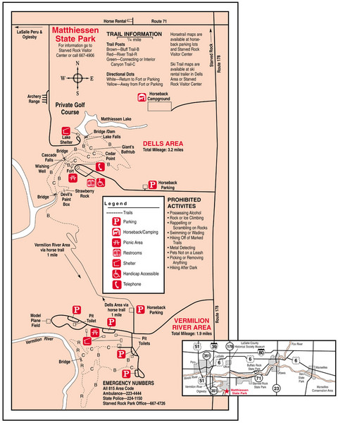 Matthiessen State Park, Illinois Site Map