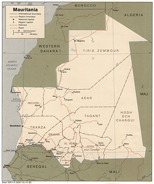 Mauritania Map