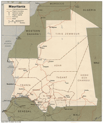 Mauritania Map Mauritania Map