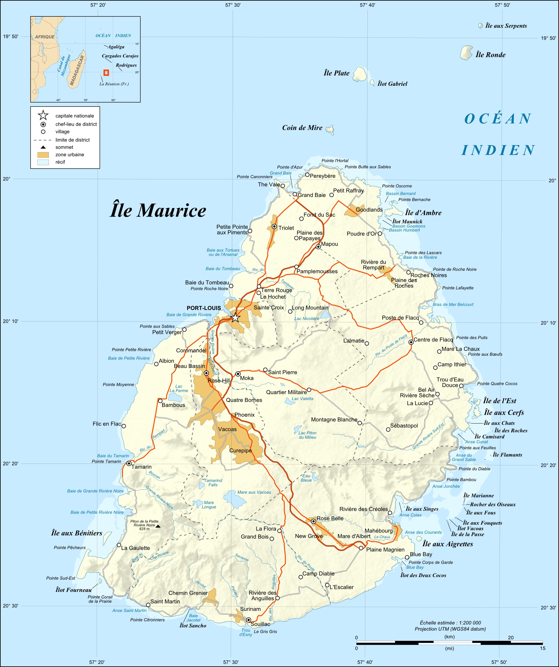 mauritius karta Mauritius Island Map   Mauritius • mappery mauritius karta