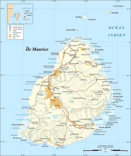 Mauritius Island Map