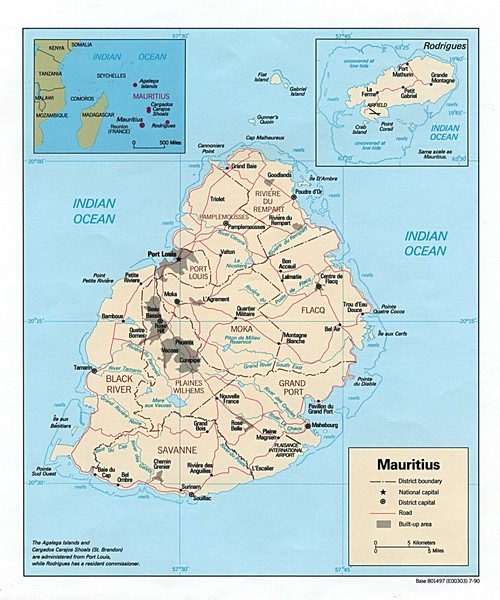 Mauritius Island Map