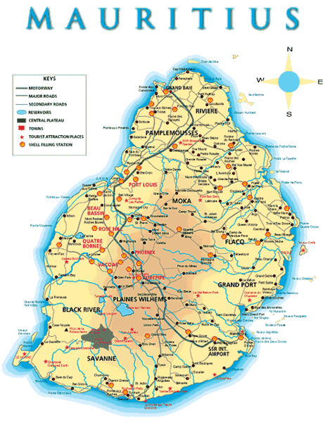 Mauritius Map