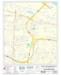 Maywood Park Oregon Road Map