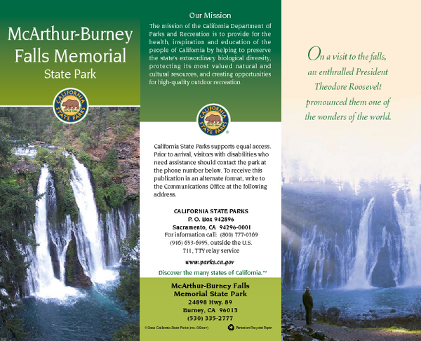 McArthur-Burney Falls Memorial State Park Map