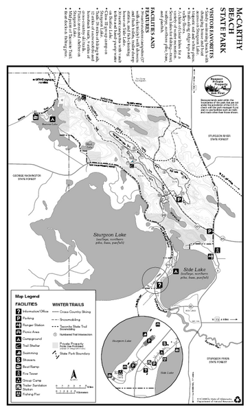 McCarthy Beach State Park Winter Map