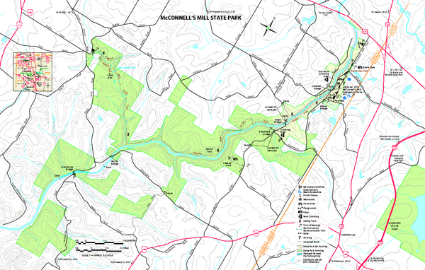 McConnells Mill State Park map