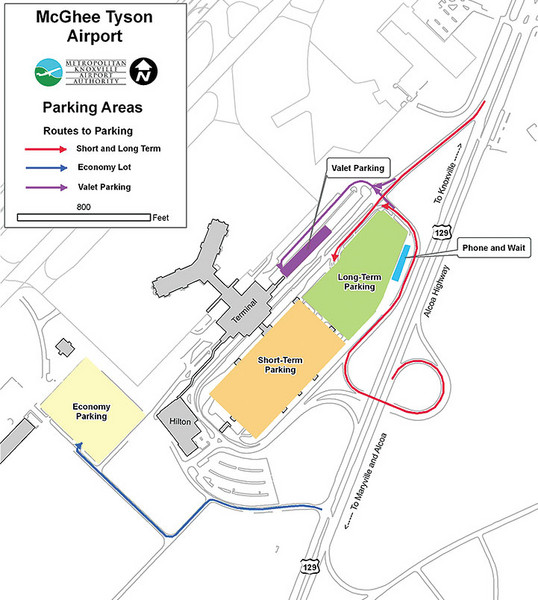 McGhee Tyson Airport Map