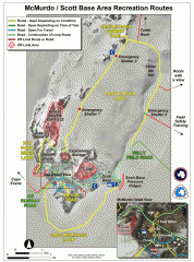McMurdo and Scott Base Area Recreation Route Map