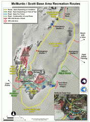 McMurdo and Scott Base Area Recreation Route Map McMurdo and Scott Base Area Recreation Route Map