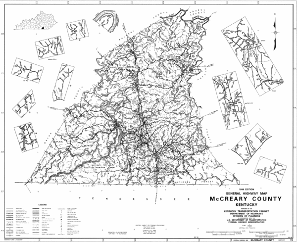 Mccreary County General Highway Map
