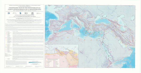 Mediterranean 2001 tectonics & kinematics Map