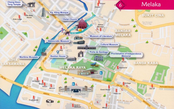 Melacca Tourist Map