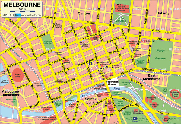 Melbourne Tourist Map