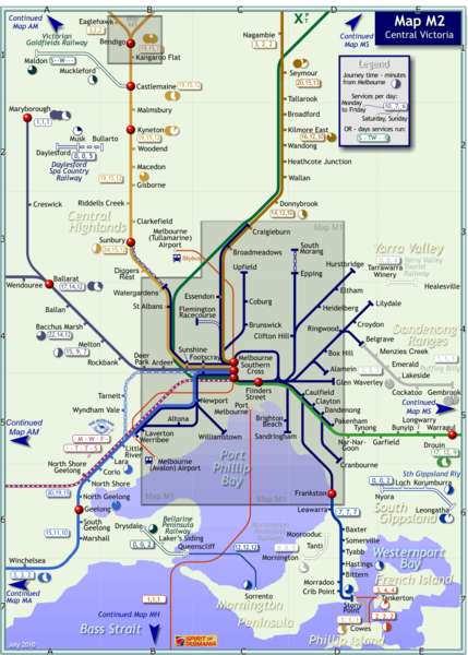 Melbourne Train Map