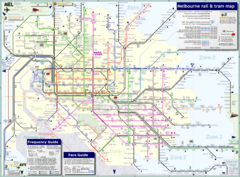 Melbourne Train & Tram Map