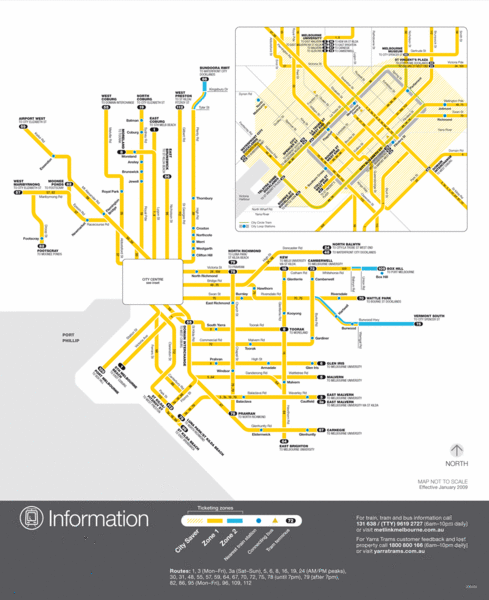 Melbourne Tram Map