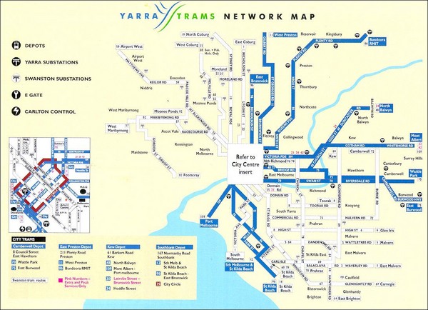 Melbourne Tram Map