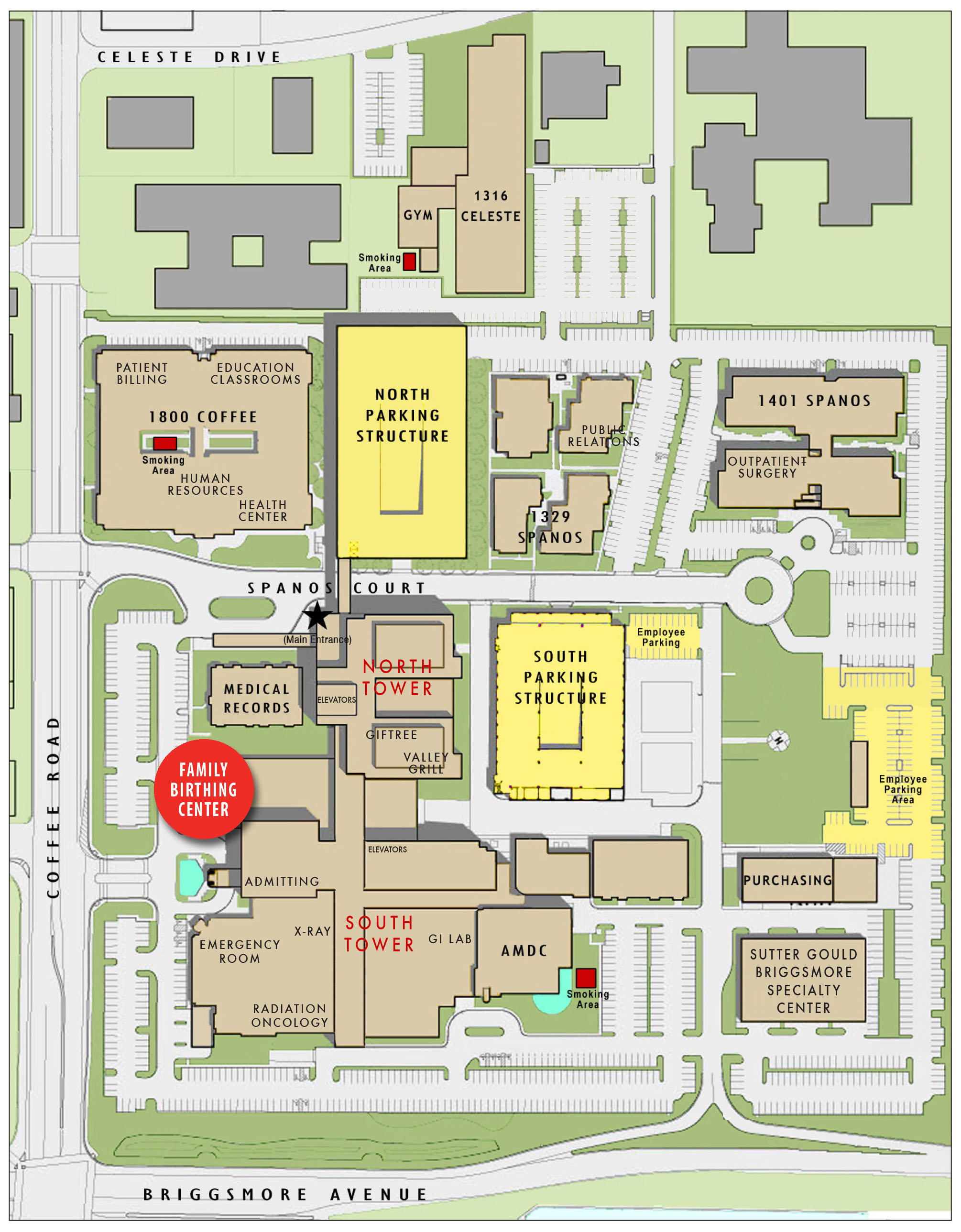 Memorial Medical Center Map Memorial Medical Center Modesto CA Mappery