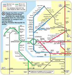 Merseyside Tube Map Merseyside Tube Map