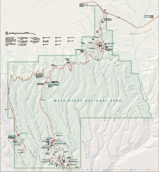 Mesa Verde National Park Official Park Map