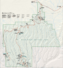 Mesa Verde National Park Official Park Map