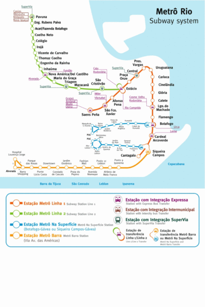 Metro Rio Map