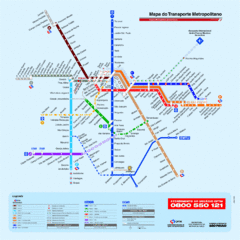 Metropolitan Transport of Sao Paulo Map