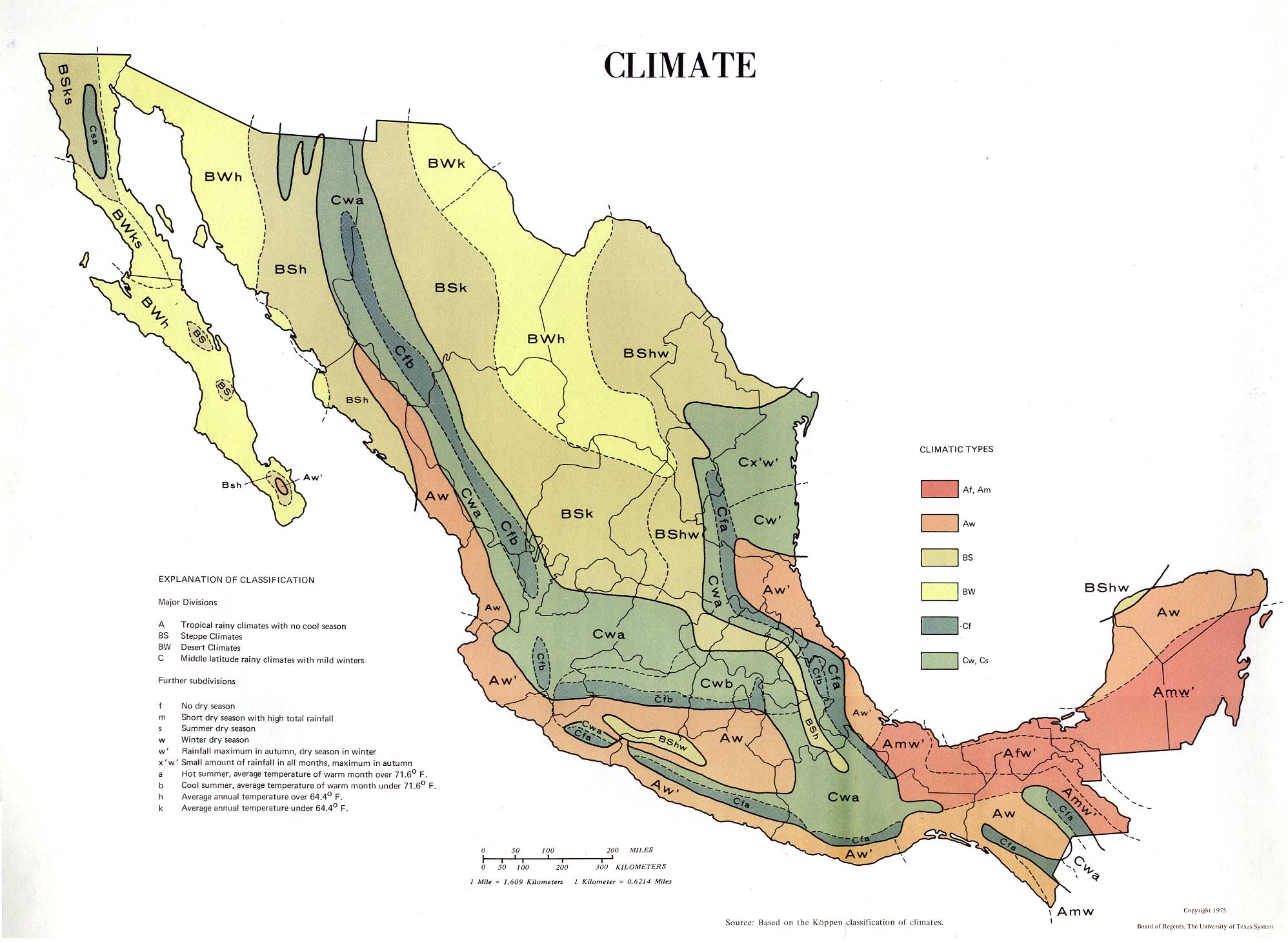 Mexican Climate Map Mexico • mappery