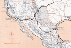 Mexican War Historical Map