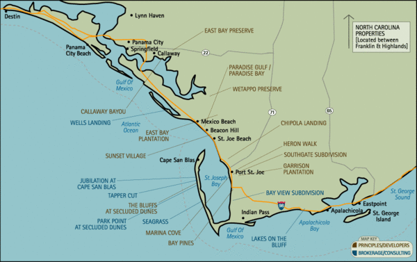 Mexico Beach, Florida Tourist Map