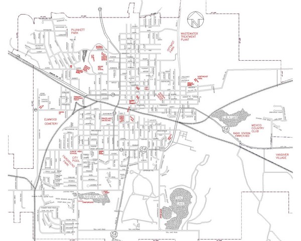 Mexico Missouri Street Map